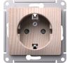 Розетка Systeme Electric Glossa, однопостовая, сосна