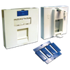 Вставка 45х45 на 1 кейстоун, со шторками, маркировкой, белая (LAN-SIP-23M-WH)