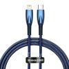 Кабель USB Type-C-Lightning 8-pin, 1 м, синий, Baseus Glimmer CADH000003 (CADH000003)