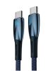 Кабель USB Type-C-USB Type-C, 1 м, синий, Baseus Glimmer CADH000703 (CADH000703)