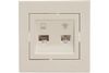 Розетка RJ-45+RJ-11 скрытый монтаж, Lezard Rain