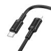 Кабель USB Type-C-Lightning 8-pin, 1 м, черный, Borofone BX111