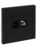 Розетка TV+RJ45 скрытый монтаж, IEK FP136 FORTE&PIANO