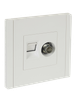 Розетка TV+RJ45 скрытый монтаж, IEK FP237 FORTE&PIANO