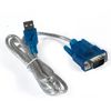Кабель-переходник (адаптер) USB(Am)-COM(9m), 80 см, прозрачный/синий, Exegate EX-UAS-0.8