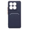 Чехол-накладка SC337 c картхолдером для смартфона Xiaomi 14T Pro, темно-синий