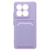 Чехол-накладка SC337 c картхолдером для смартфона Xiaomi 14T Pro, светло-фиолетовый