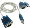 Кабель-переходник (адаптер) USB(Am)-COM(9m), 1 м, прозрачный, VCOM