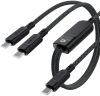 Кабель-переходник (адаптер) USB Type-C(m)-2xUSB Type-C, 1.2 м, черный, ACEFAST (AF-C5-11-BK)