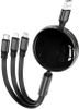 Кабель USB(Am)-USB Type-C(m)/Lightning 8-pin(m)/Micro USB(Bm), 1 м, черный, HOCO Easy pull storage 3-in-1 X78 (91290)