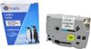 Кассета с лентой G&G TZE241, 1.8 см x 8 м, черный на белом
