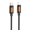 Кабель USB Type-C-Lightning 8-pin, 1 м, черный, Borofone BX114