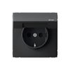 Розетка Systeme Electric ARTGALLERY, однопостовая, карбон