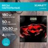 Весы Scarlett SC-BS33E028, до 180 кг, черный/красный