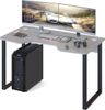 Компьютерный стол СОКОЛ КСТ-19, бетон/черный