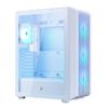 Корпус 1STPLAYER BULLET HUNTER H6 ARGB White, Midi-Tower, без БП, белый
