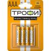 Батарея Трофи R03-4BL,AAA (LR03/24А), 1.5V, 4 шт