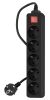 Сетевой фильтр PC PET, 5-розеток, 3 м, черный (AP01006-3-B)