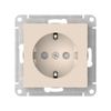 Розетка Systeme Electric (Schneider Electric) AtlasDesign, однопостовая, бежевый