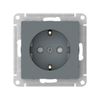 Розетка Systeme Electric (Schneider Electric) AtlasDesign, однопостовая, грифель