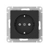 Розетка Systeme Electric (Schneider Electric) AtlasDesign, однопостовая, карбон