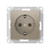 Розетка Systeme Electric (Schneider Electric) AtlasDesign, однопостовая, шампань