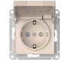 Розетка Systeme Electric (Schneider Electric) AtlasDesign, однопостовая, бежевый