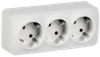 Розетка IEK Glory РС23-3-ХБм, 3-х постовая, белый