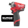 Винтоверт Milwaukee M12 FQID-202X FUEL SURGE, аккумуляторный, ударный