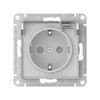 Розетка Systeme Electric (Schneider Electric) ATLASDESIGN AQUA, однопостовая, белый