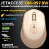 Мышь JETACCESS OM-R97BW, Bluetooth/Радиоканал, бежевый