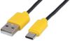 Кабель USB(Am)-USB Type-C(m), 1 м, черный/желтый, Гарнизон (GCC-USB2-AMCM-1M-BY)