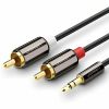 Кабель Jack 3.5mm(M) 2xRCA(M), 1.5 м, UGREEN AV116