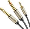 Кабель Jack 3.5mm(M) 2xJack 6.3mm(M), 1 м, UGREEN AV126