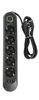 Сетевой фильтр Qumo Power Bar Light SPFS (P-0009), 5-розеток, 2 м, черный (51553)