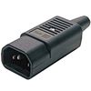 Разъем Hyperline CON-IEC320C14, IEC 320 C14, черный