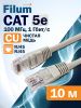 Патч-корд Filum UTP, кат.5e, 10 м, RJ45-RJ45, серый (FL-U5-C-10M)