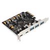 Контроллер USB ExeGate EXE-313V-3A2C, 3 x USB 3.2 Gen2 Type-A + 2 x Type-C, PCI-Ex4