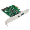 Контроллер USB ExeGate EXE-320-1A1C, 1xUSB3.2 Gen2 Type-A + 1xType-C, SATA 15PIN, PCI-Ex4