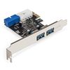 Контроллер USB ExeGate EXE-342, 2 x USB 3.0 Type-A, 1 x USB 3.0 (1x19pin разъем)/ 1xMolex, PCI-Ex1