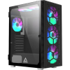 Корпус MONTECH X3 Glass, ATX, Midi-Tower, USB 3.0, RGB подсветка, черный, без БП (X3 GLASS BL) б/у, отсутствует оригинальная упаковка, незначительные следы эксплуатации