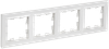 Рамка IEK BRITE РУ-4-БрАБ, 4-поста, арктический белый