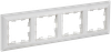 Рамка IEK BRITE РУ-4-БрАБ, 4-поста, арктический белый