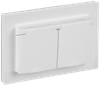 Розетка IEK Brite РСбш12-3-44-БрАБ, 2-х постовая, арктический белый