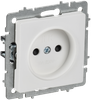 Розетка IEK Brite РСш10-2-БрАБ, однопостовая, арктический белый