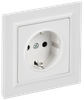 Розетка IEK Brite РСР14-1-0-БрАБ, однопостовая, арктический белый