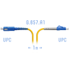 Патч-корд оптический SNR одномодовый, одинарный, 1 м (BO-PC-LC/UPC-SC/UPC-A-1m)