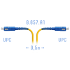 Патч-корд оптический SNR одномодовый, одинарный, 50 см (BO-PC-SC/UPC-A-0.5m)