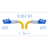 Патч-корд оптический SNR одномодовый, двойной, 1 м (BO-PC-LC/UPC-DPX-A-1m)