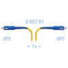 Патч-корд оптический SNR одномодовый, одинарный, 1 м (BO-PC-SC/UPC-A-1m)